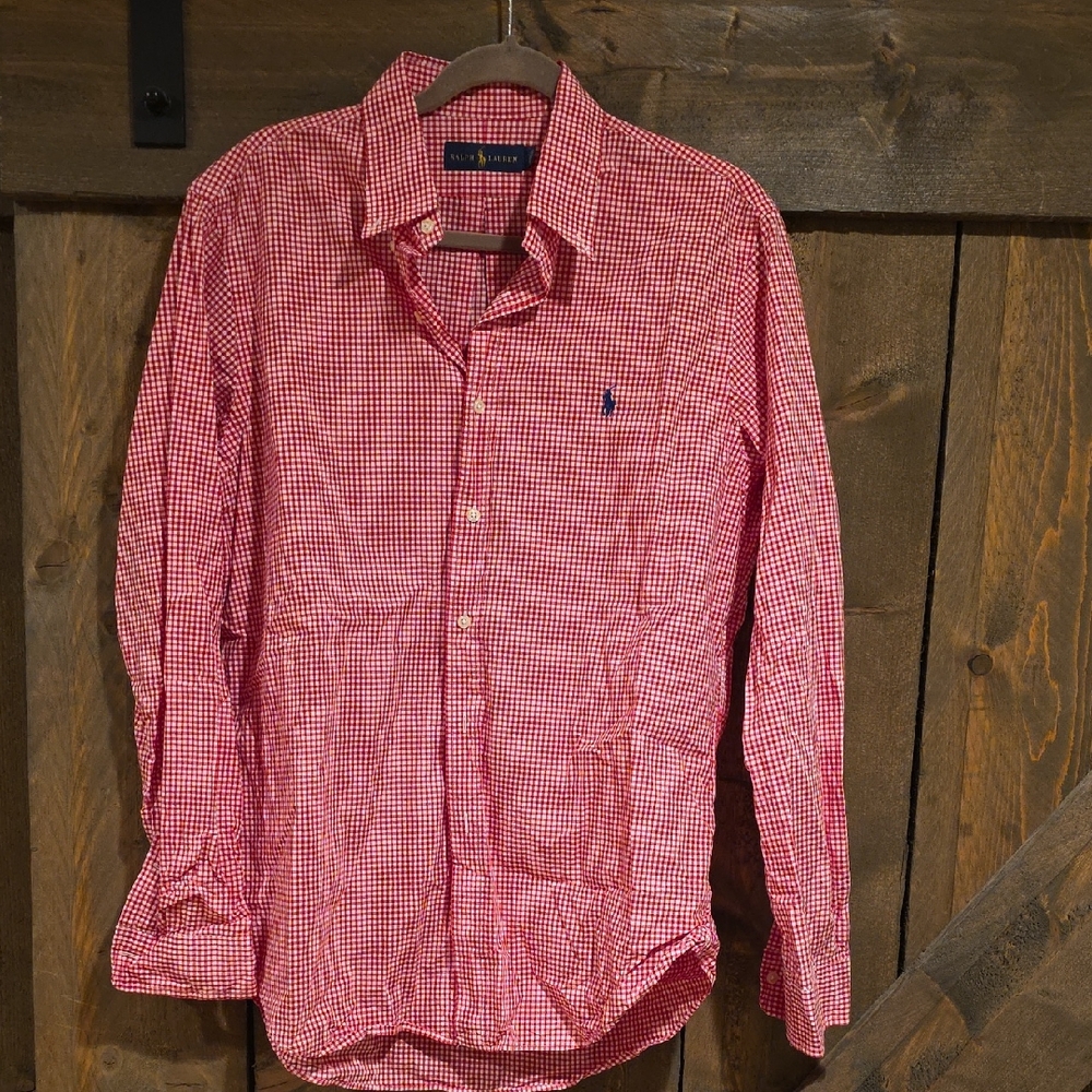 Ralph Lauren Red Checkered Casual Shirt